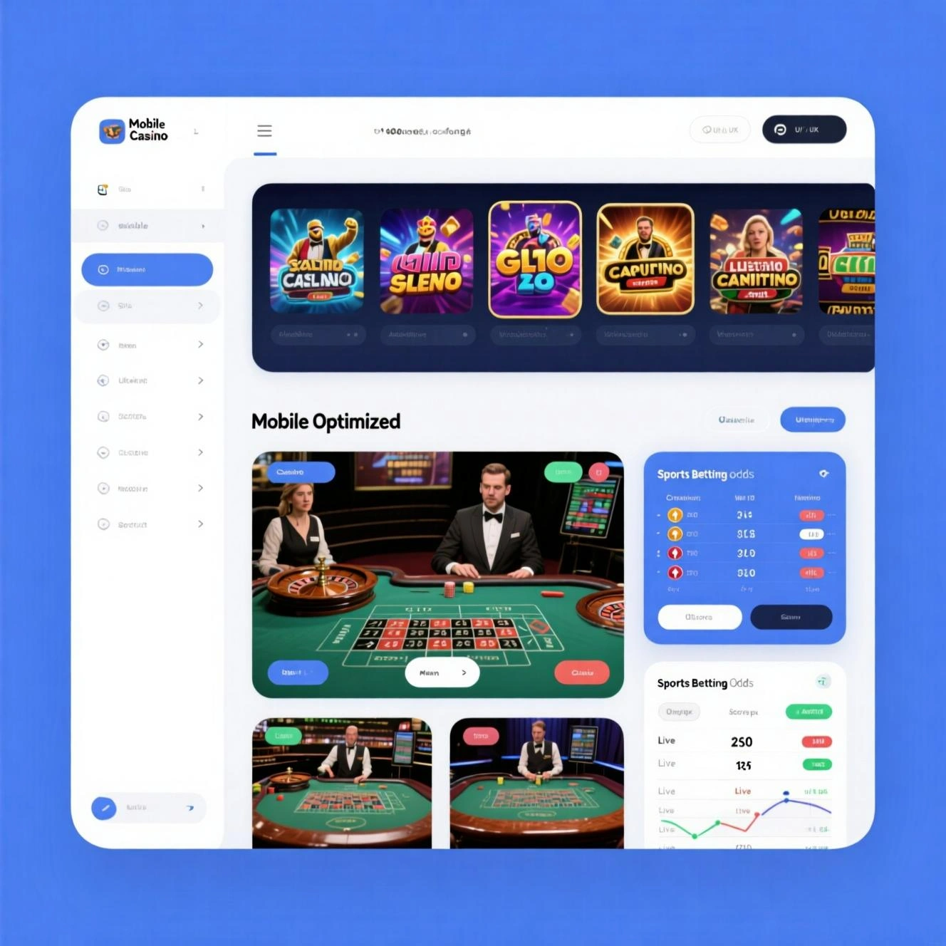 Nowoczesny interfejs Betclic z grami kasynowymi