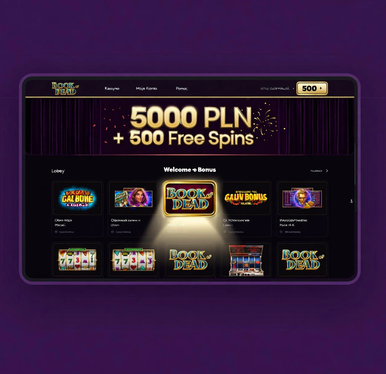 Interfejs Total Casino z popularnymi grami i bonusami